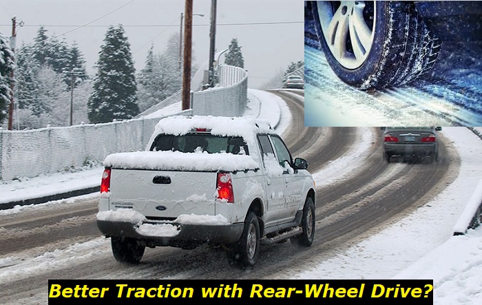 better traction in rear wheel drive car